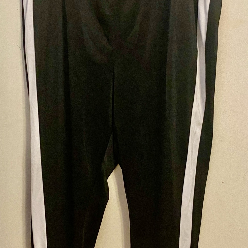 H&M Black Joggers with White Stripes